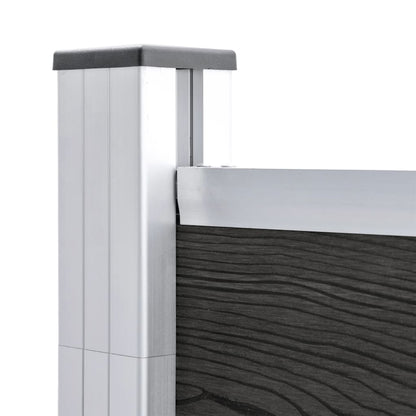 Gartenzaun WPC 175x186 cm Grau