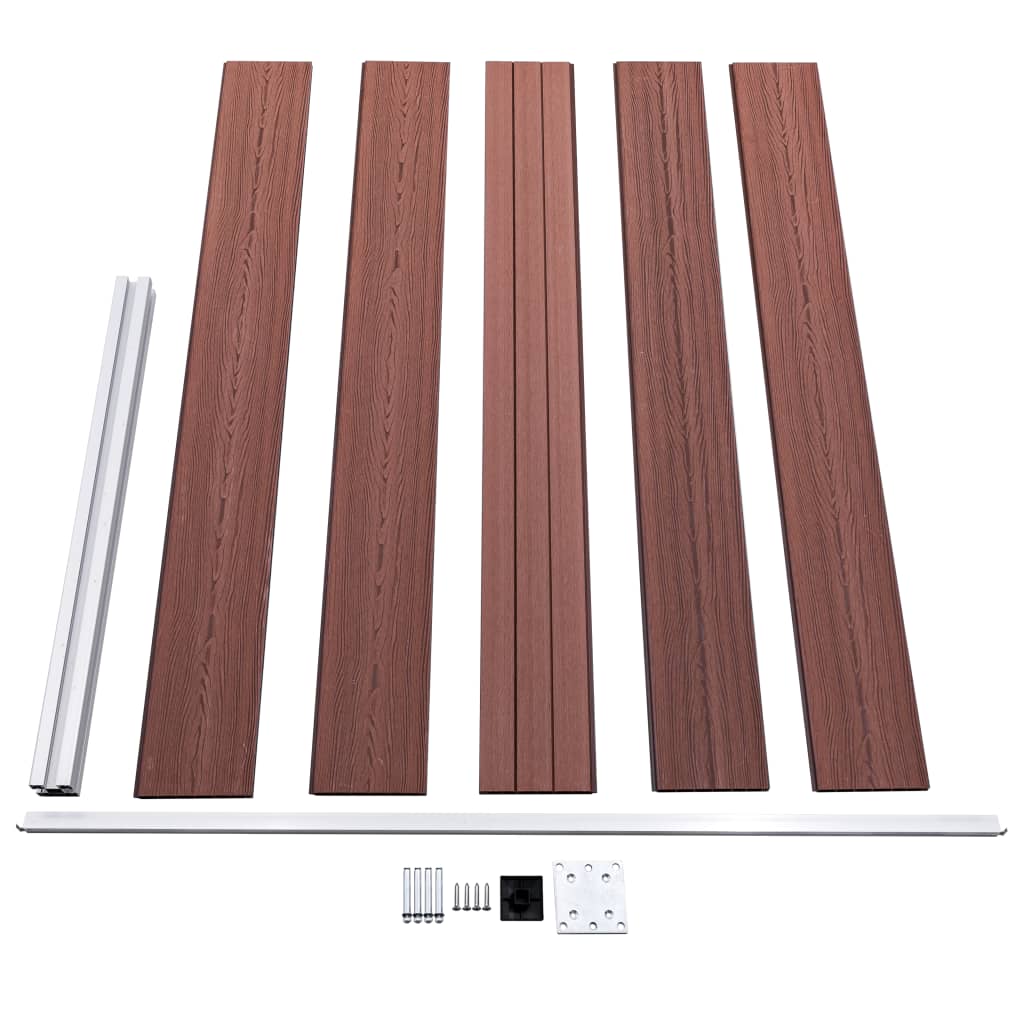 Gartenzaun WPC 175x105 cm Braun
