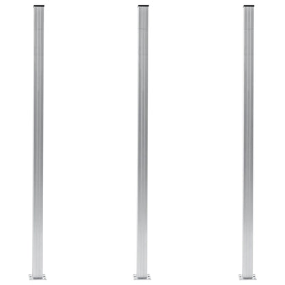Zaunpfosten 3 Stk. Aluminium 185 cm