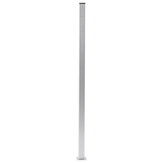 Zaunpfosten 3 Stk. Aluminium 185 cm