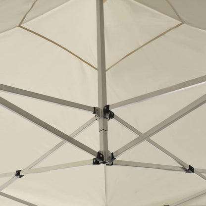 Profi-Partyzelt Faltbar mit Wänden Aluminium 2×2m Creme