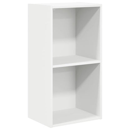Bücherregal 2 Fächer Weiß 40x30x76,5 cm Holzwerkstoff