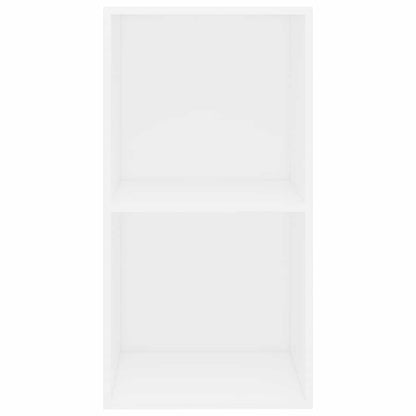 Bücherregal 2 Fächer Weiß 40x30x76,5 cm Holzwerkstoff