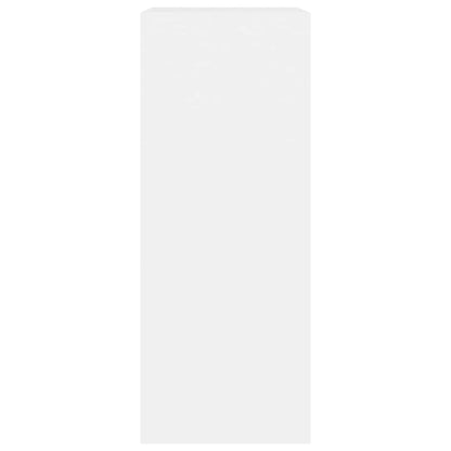 Bücherregal 2 Fächer Weiß 60x30x76,5 cm Holzwerkstoff