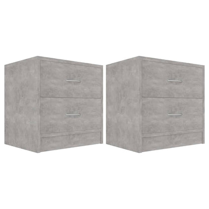Nachttische 2 Stk. Betongrau 40x30x40 cm Holzwerkstoff