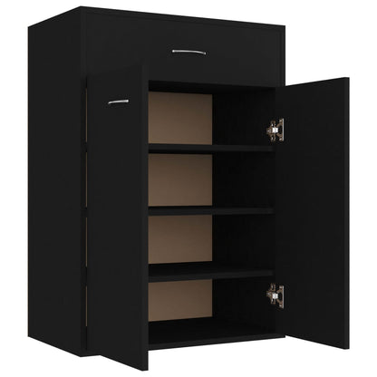Schuhschrank Schwarz 60x35x84 cm Holzwerkstoff