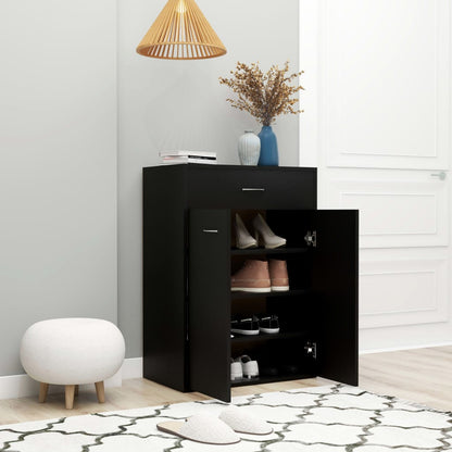 Schuhschrank Schwarz 60x35x84 cm Holzwerkstoff