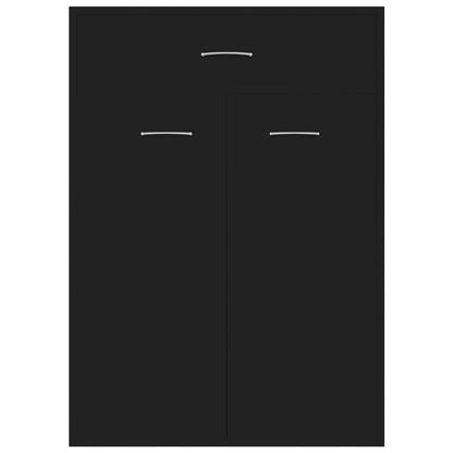 Schuhschrank Schwarz 60x35x84 cm Holzwerkstoff