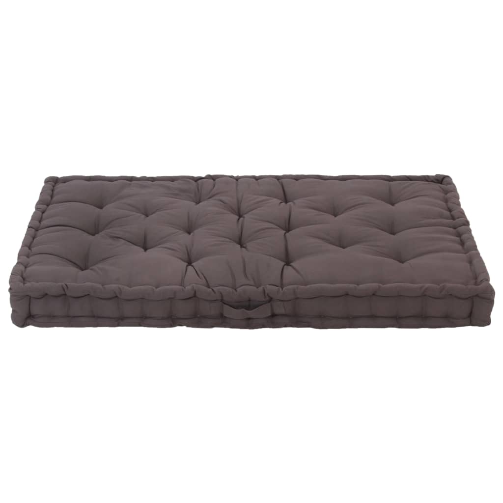 Palettenkissen Baumwolle 120×80×10 cm Anthrazit