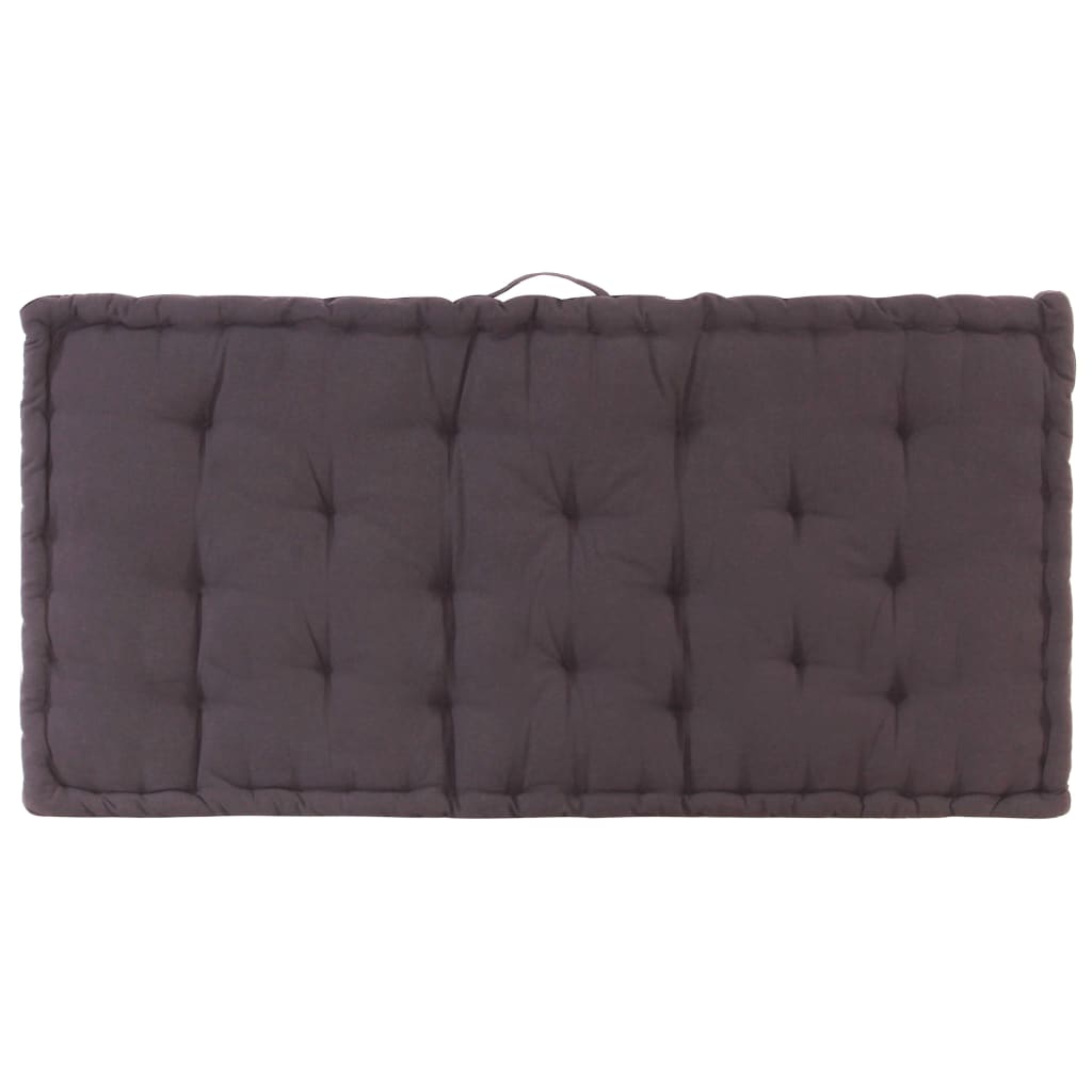 Palettenkissen Baumwolle 120×80×10 cm Anthrazit