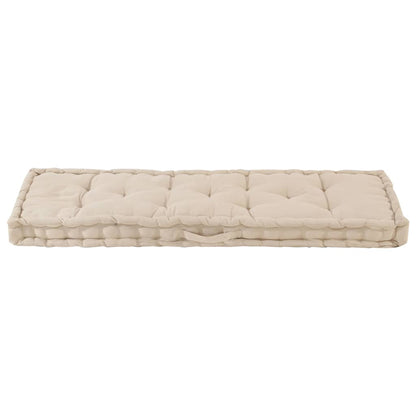 Palettenkissen Baumwolle 120×40×7 cm Beige