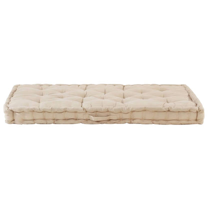 Palettenkissen Baumwolle 120×80×10 cm Beige