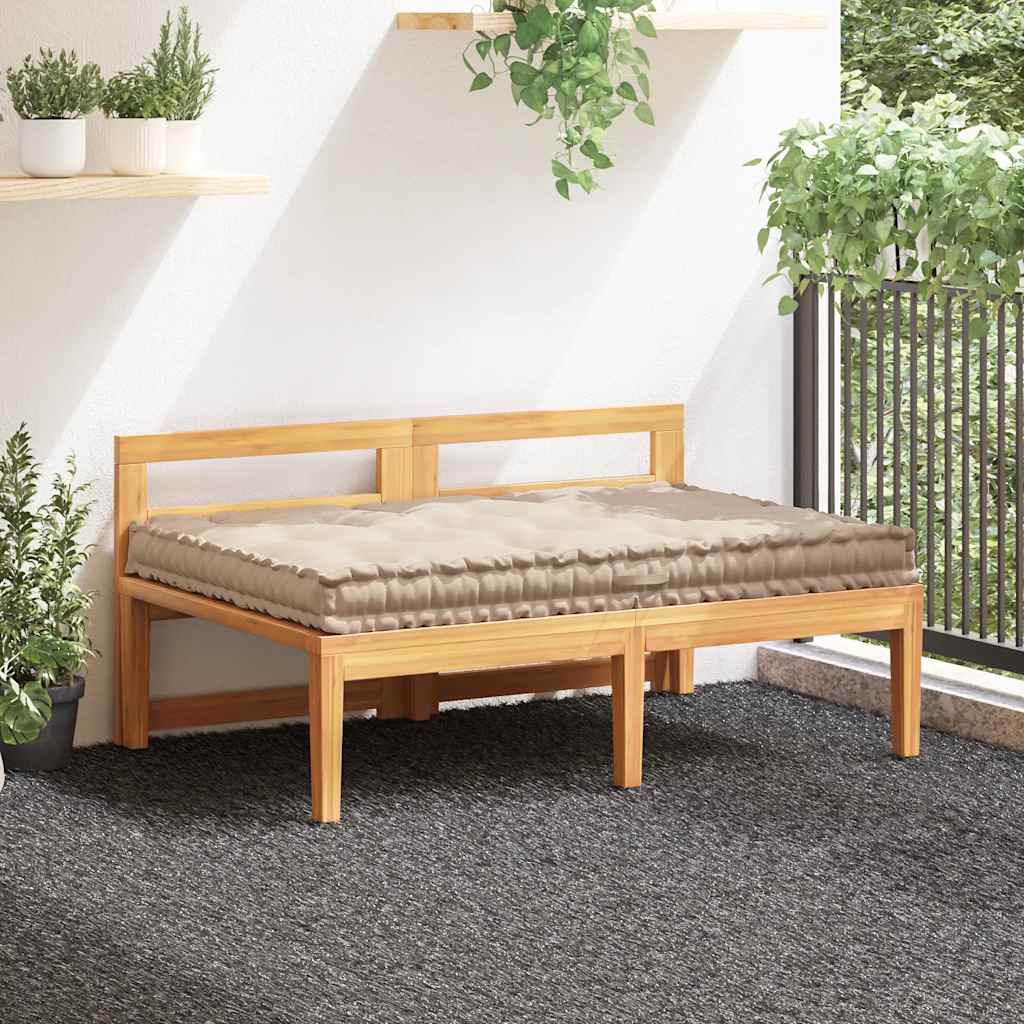 Palettenkissen Baumwolle 120×80×10 cm Beige