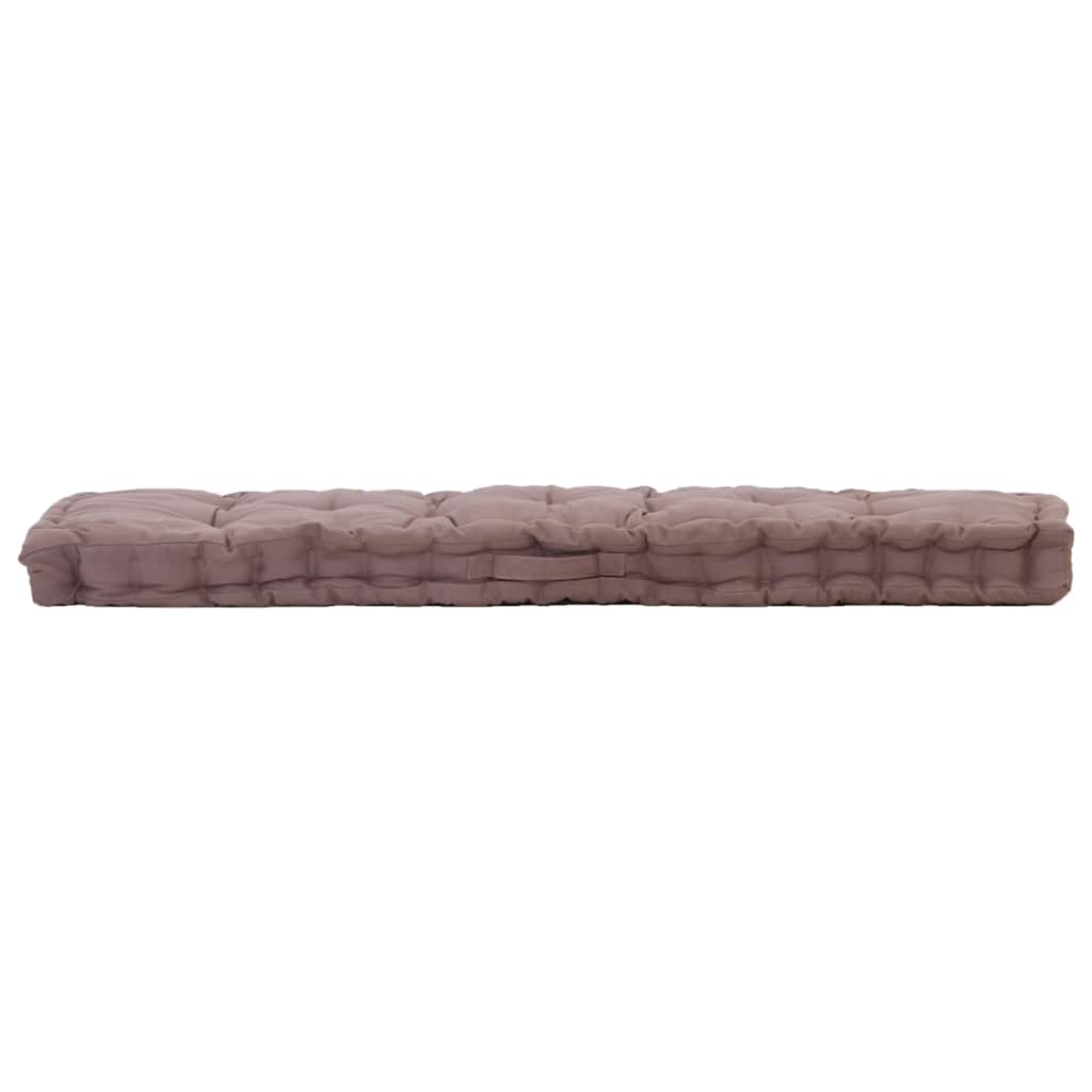 Palettenkissen Baumwolle 120×40×7 cm Taupe