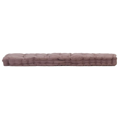 Palettenkissen Baumwolle 120×40×7 cm Taupe
