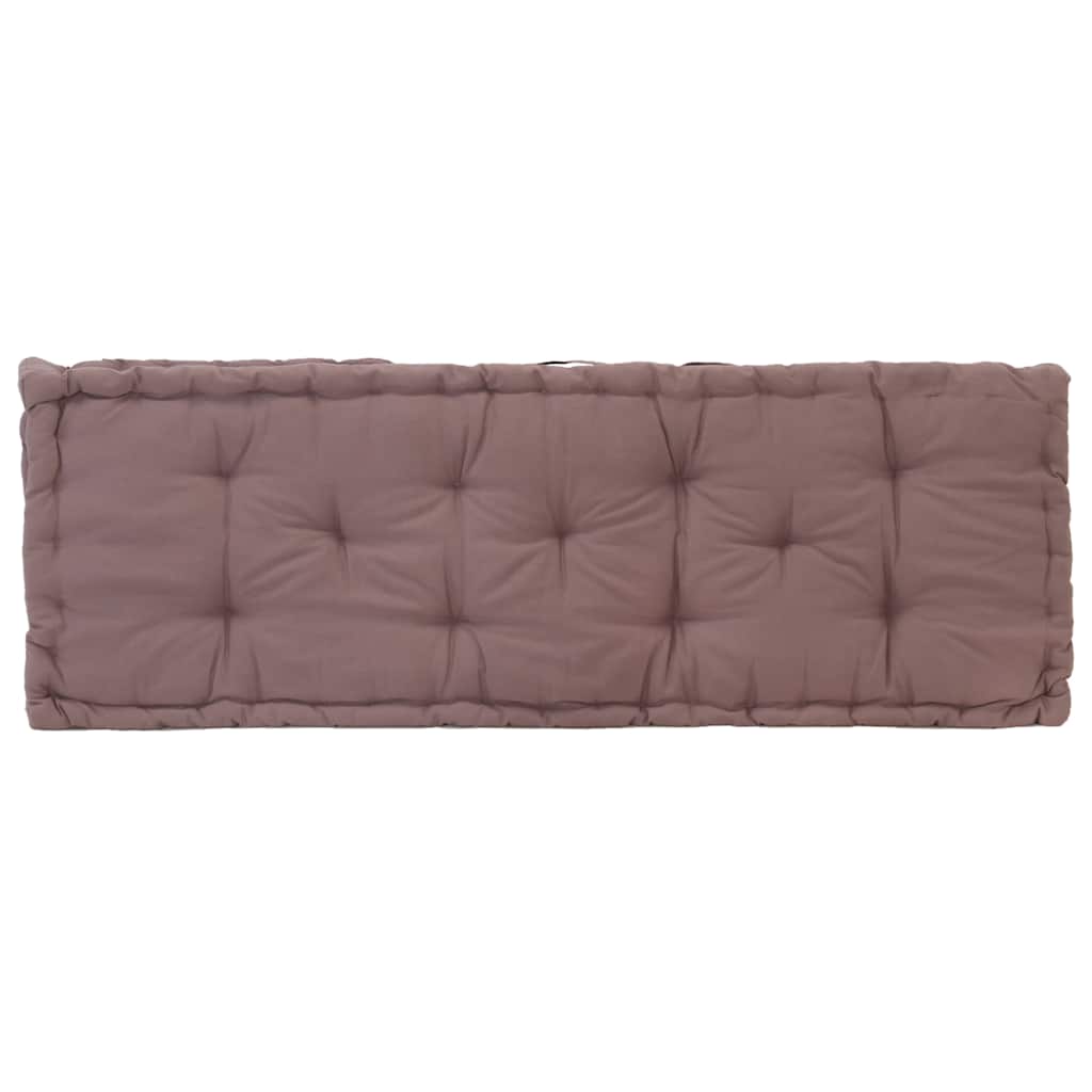 Palettenkissen Baumwolle 120×40×7 cm Taupe