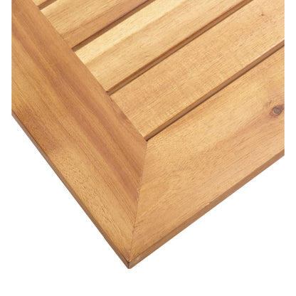 Garten-Beistelltisch 45x45x38 cm Massivholz Akazie & Edelstahl