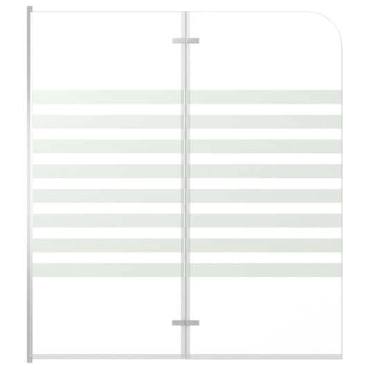 Duschabtrennung 120x140 cm Hartglas Streifen
