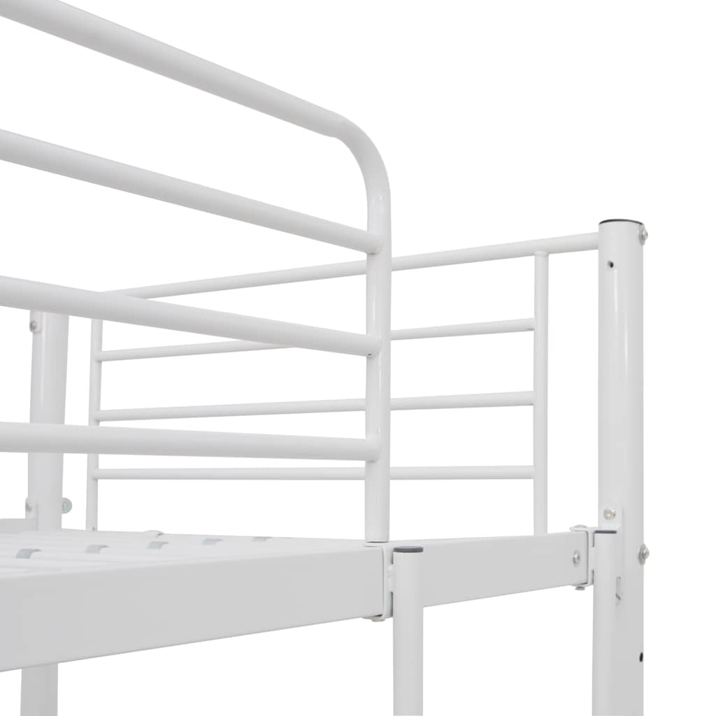 Etagenbett mit Tischrahmen Weiß Metall 90x200 cm