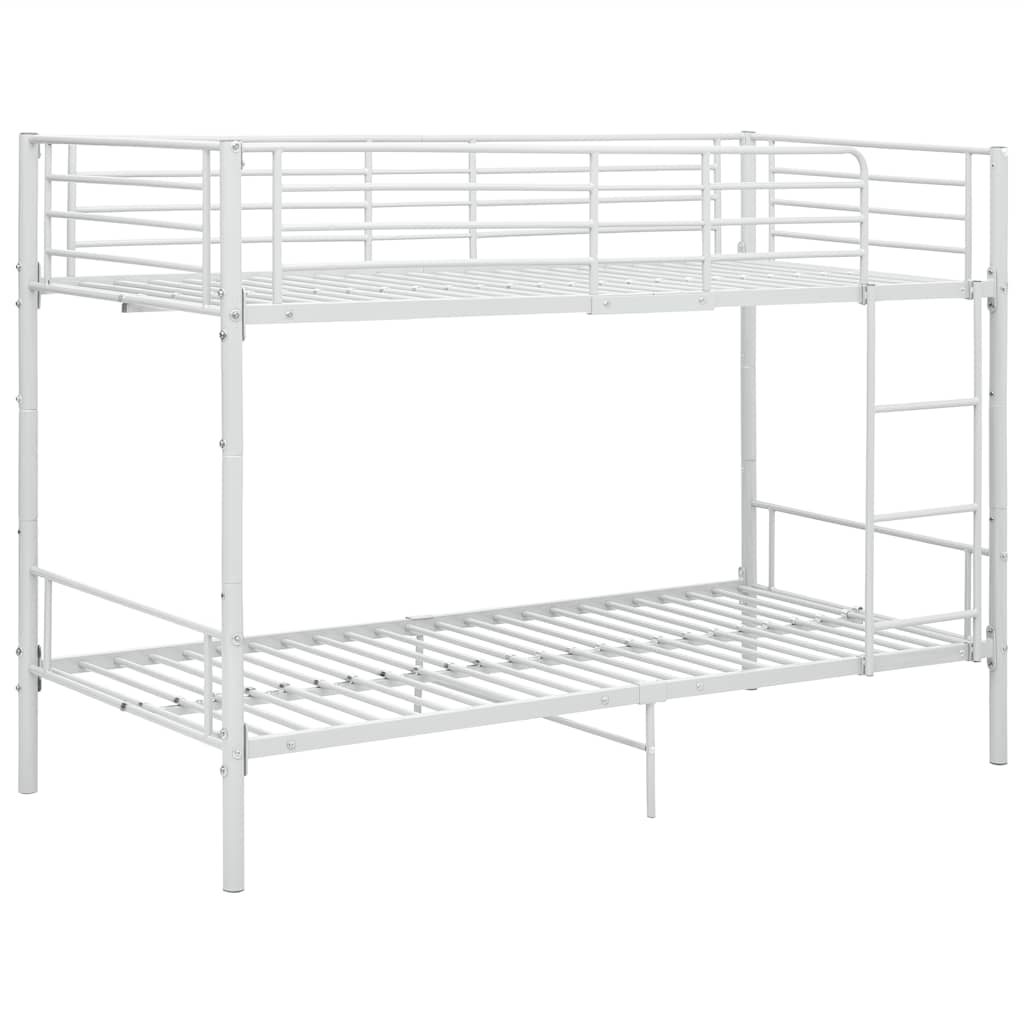 Etagenbett Weiß Metall 90×200 cm
