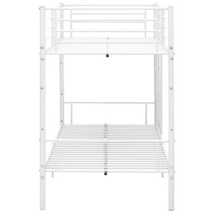 Etagenbett Weiß Metall 90×200 cm
