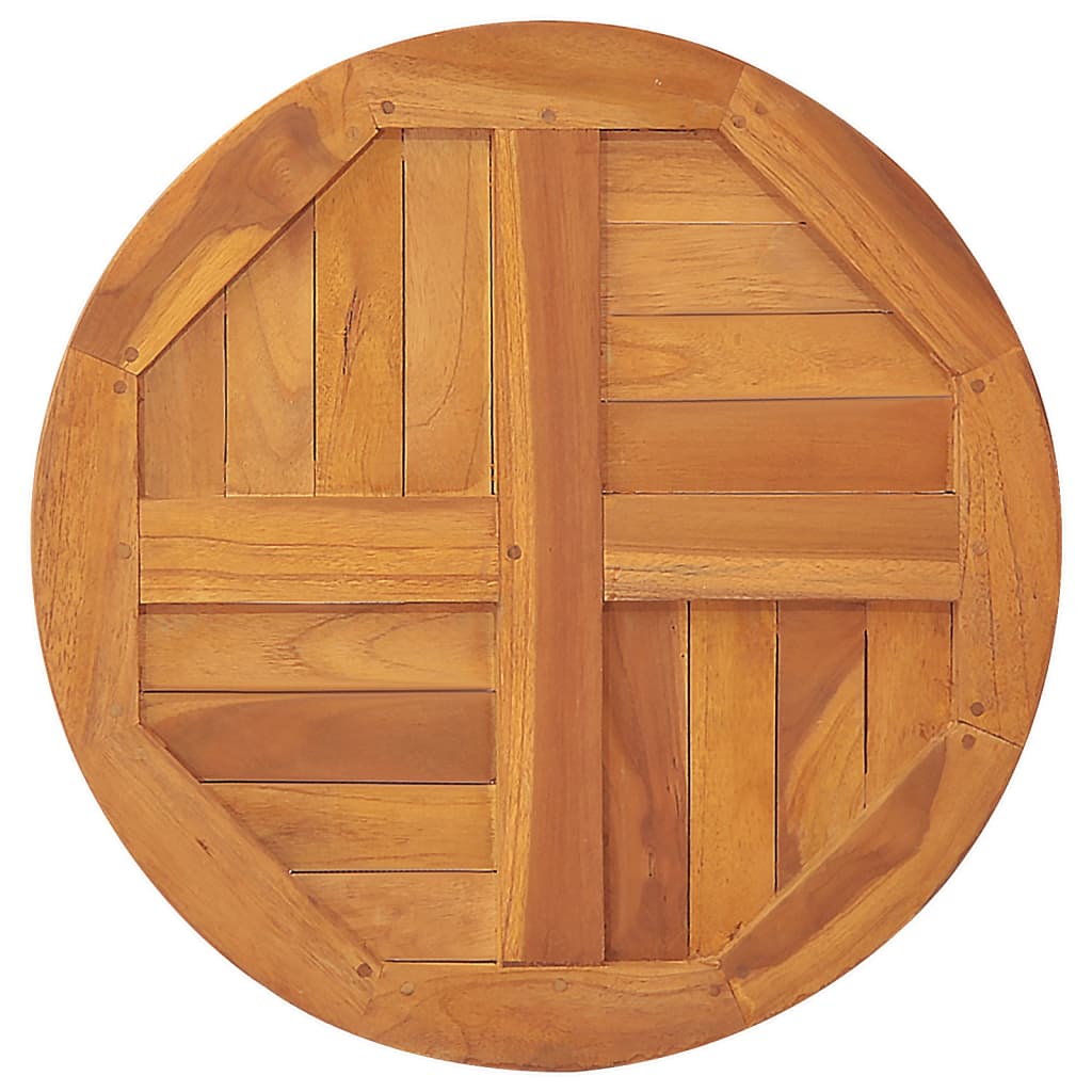 Tischplatte Massivholz Teak Rund 2,5 cm 60 cm