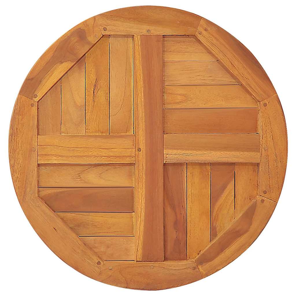 Tischplatte Massivholz Teak Rund 2,5 cm 70 cm