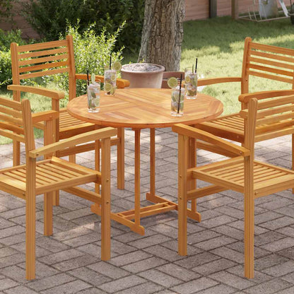 Tischplatte Massivholz Teak Rund 2,5 cm 90 cm
