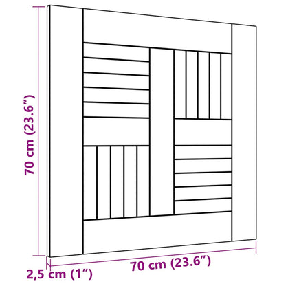 Tischplatte Massivholz Teak 70×70×2,5 cm