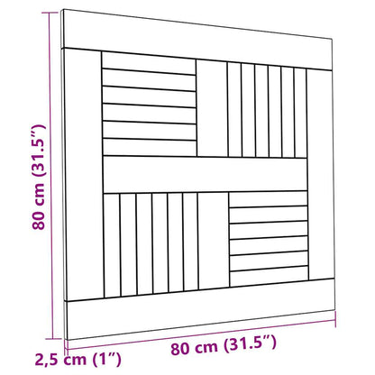 Tischplatte Massivholz Teak Quadratisch 80×80×2,5 cm