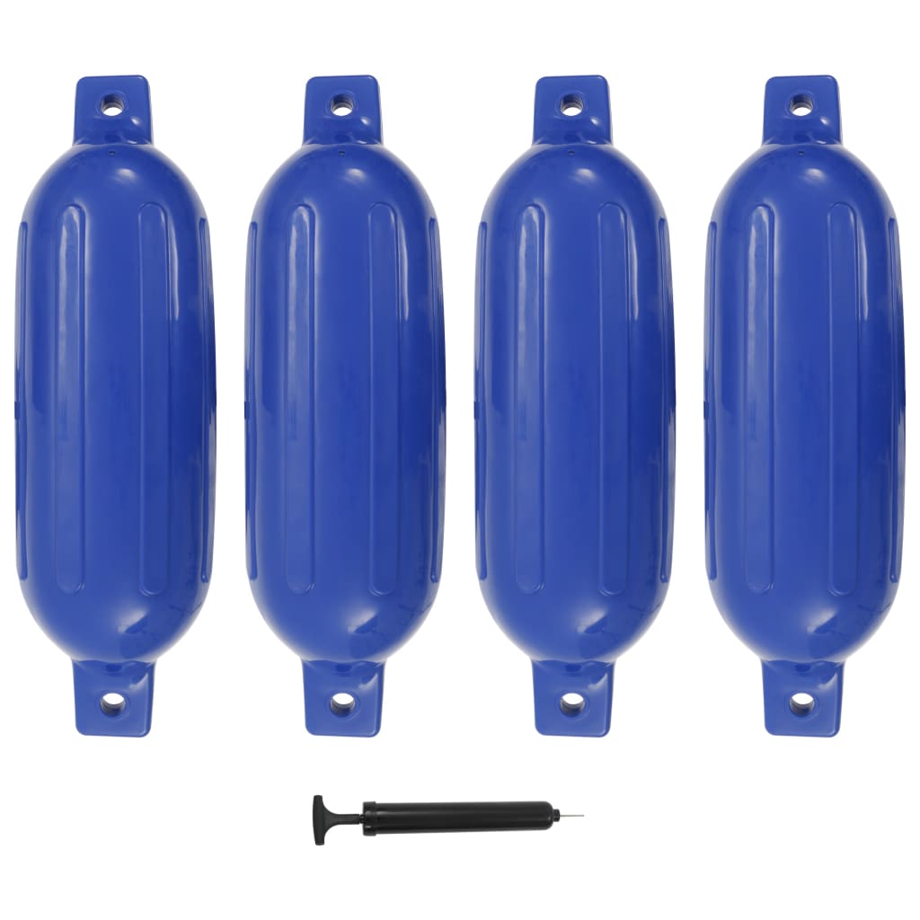 Bootsfender 4 Stk. Blau 58,5x16,5 cm PVC