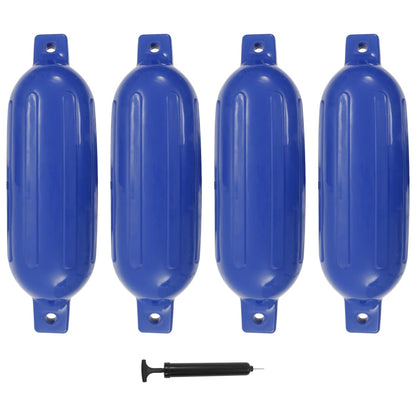 Bootsfender 4 Stk. Blau 58,5x16,5 cm PVC