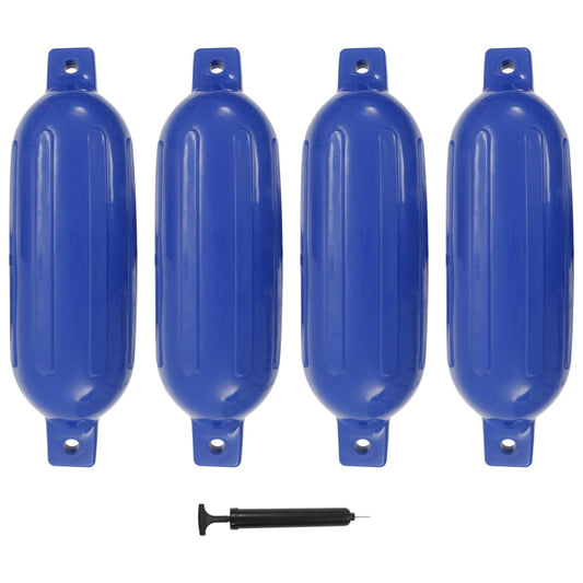 Bootsfender 4 Stk. Blau 58,5x16,5 cm PVC