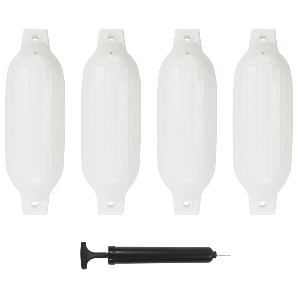 Bootsfender 4 Stk. Weiß 41x11,5 cm PVC