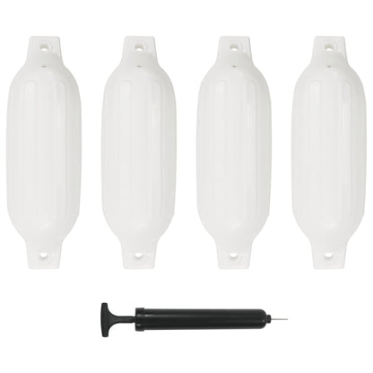 Bootsfender 4 Stk. Weiß 41x11,5 cm PVC