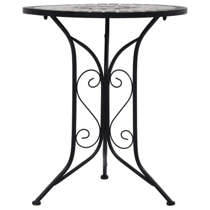 3-tlg. Bistro-Set Mosaik Keramik Grau