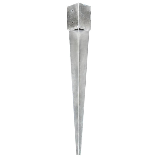 Slibespyd 6 stk Sølv 10×10×91 cm Galvaniseret stål
