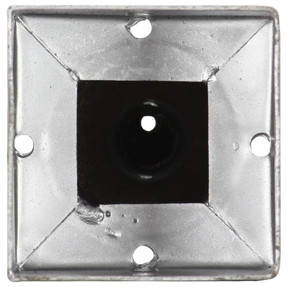 Jordspyd 6 stk Sølv 9×9×56 cm Galvaniseret stål