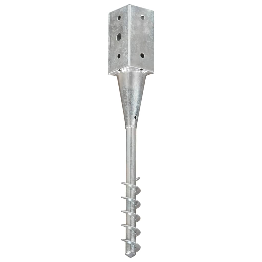 Slibespyd 2 stk Sølv 10×10×57 cm Galvaniseret stål