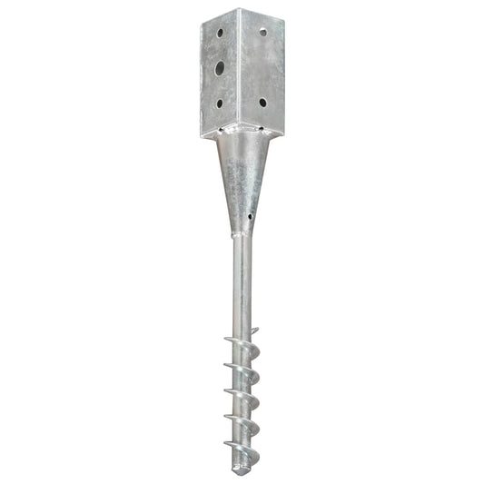 Slibespyd 6 stk Sølv 10×10×57 cm Galvaniseret stål