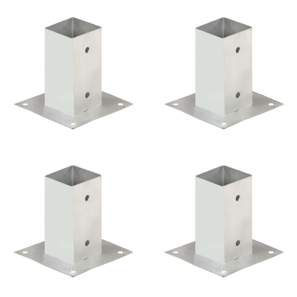 Stolpeanker 4 stk Galvaniseret metal 71 mm