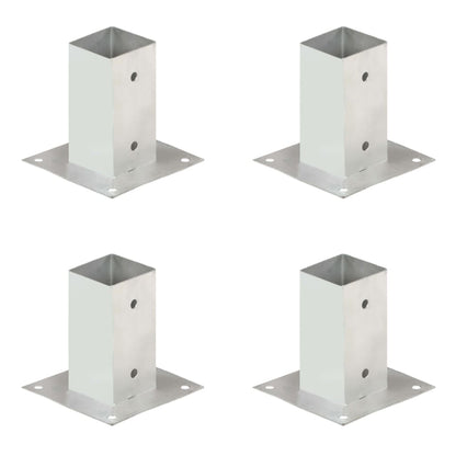 Stolpeanker 4 stk Galvaniseret metal 71 mm