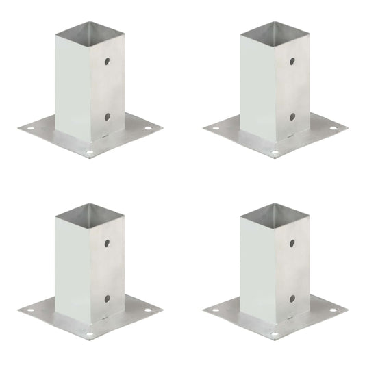 Pfostenanker 4 Stk. Verzinktes Metall 71 mm