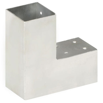 Stolpestik 4 stk L-formet galvaniseret metal 71 x 71 mm