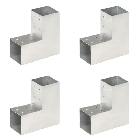 Pfostenverbinder 4 Stk. L-Form Verzinktes Metall 81 x 81 mm