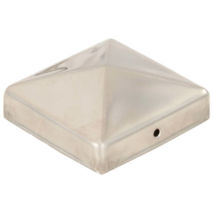 Pfostenkappen 6 Stk. Pyramide Edelstahl 81 x 81 mm
