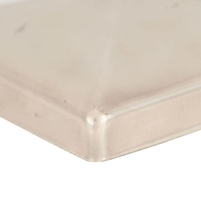 Pfostenkappen 6 Stk. Pyramide Edelstahl 91 x 91 mm