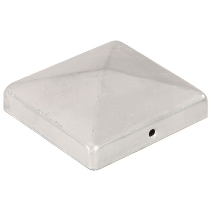 Pfostenkappen 6 Stk. Pyramide Verzinktes Metall 101 x 101 mm