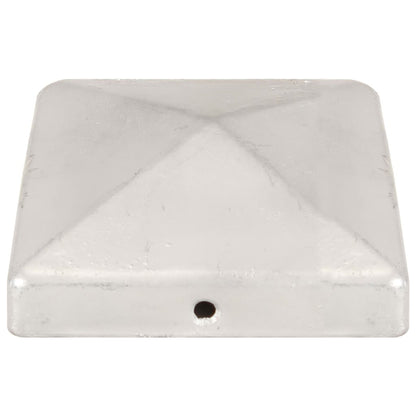 Pfostenkappen 6 Stk. Pyramide Verzinktes Metall 101 x 101 mm