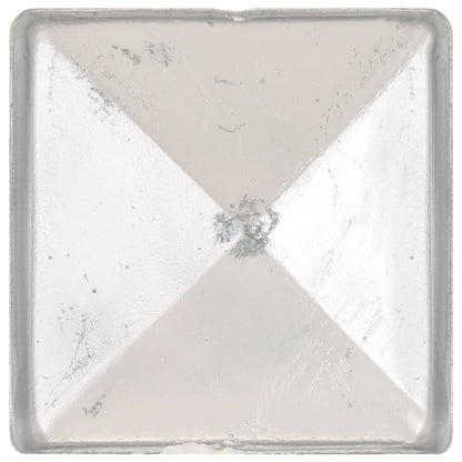 Pfostenkappen 6 Stk. Pyramide Verzinktes Metall 101 x 101 mm
